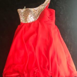 Red formal dress